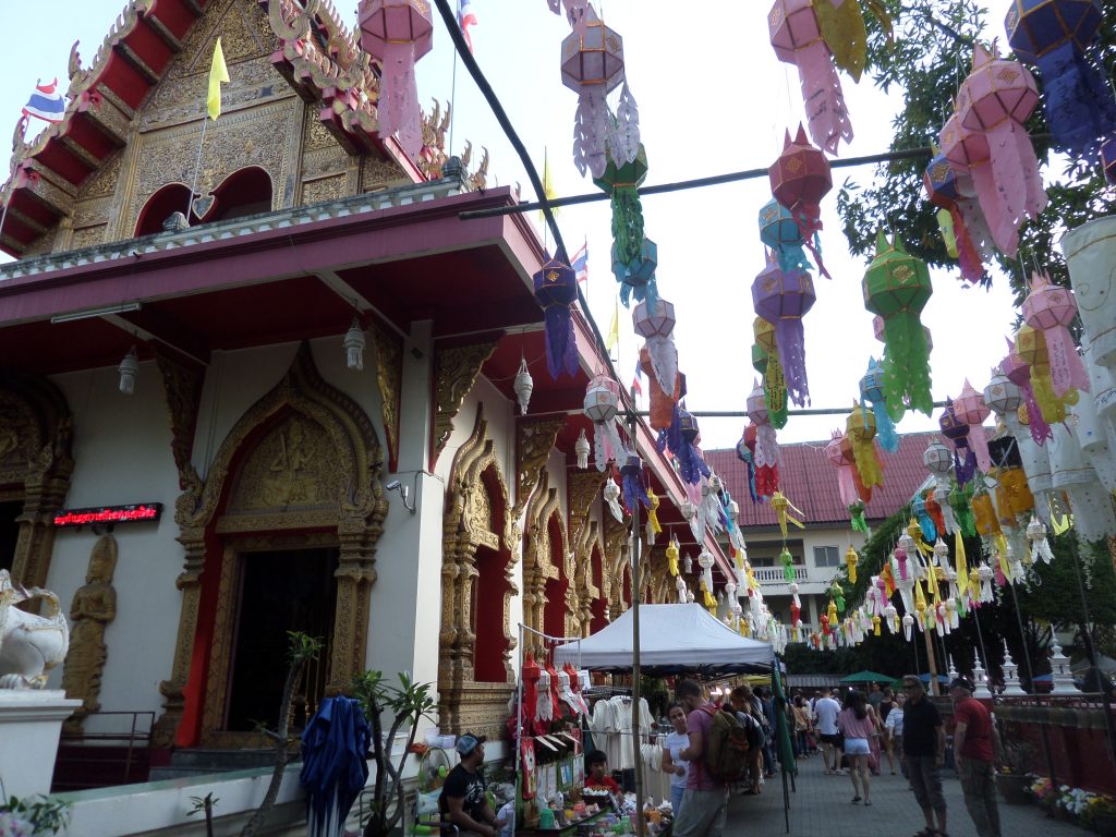 Temple market in Chiang Mai