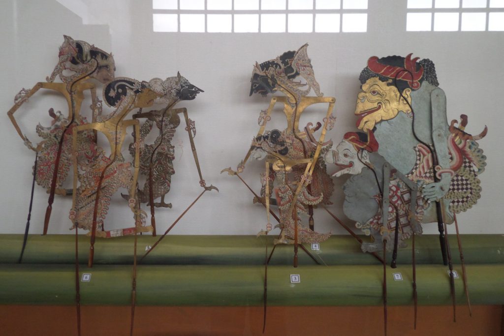 Wayang puppets in the Sonobudoyo Museum